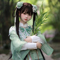 Original Hanfu Chinese Dress Lolita Panda Bamboo Cute Horse Face Skirt Embroidery Cosplay Party Princess
