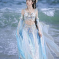 Mermaid Princess Hanfu | Exotic Embroidery Dance Goddess Cosplay | Summer Fantasy Set