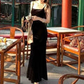 Suit Short Jacket Coat Skirt Set Women's Set Elegant Brown High-end Autumn Winter Two-piece Set Traditional Chinese Clothing