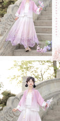 Song Dynasty Hanfu Set | Embroidered Flower Shirt & Irregular Short Skirt | Summer 2026