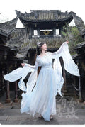 Olivegirl High End Flower Embroidery Blue Fairy Women's Clothing Hanfu Dress Fairy Style Set Spring and Autumn 2026 Cosplay