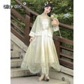 Song Dynasty Hanfu Set | Embroidered Flower Shirt & Irregular Short Skirt | Summer 2026