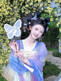 Purple Hanfu Dress | Tang Dynasty Goddess Embroidery | Ancient Fairy Cosplay Set