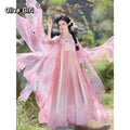 High-End Tang Dynasty Hanfu Dress | Elegant Floral Embroidery | Luxury Fairy Cosplay Set