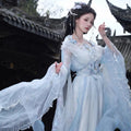 Olivegirl High End Flower Embroidery Blue Fairy Women's Clothing Hanfu Dress Fairy Style Set Spring and Autumn 2026 Cosplay