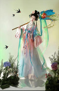Olivegirl High-end Graduated Embroidered Tang Dynasty Style Hanfu Dress for Women Summer Fairy Costume Cosplay