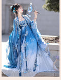 Tang Dynasty Hezi Hanfu Dress | Embroidered Chest-Length Pleated Skirt | Immortal Cosplay