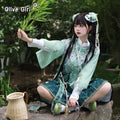 Panda Hanfu Dress | Lolita Horse Face Skirt | Cute Bamboo Embroidery Cosplay Party