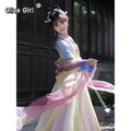 Purple Hanfu Dress | Tang Dynasty Goddess Embroidery | Ancient Fairy Cosplay Set
