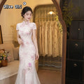 Olivegirl Pink Elegant Dress Qipao 2026 Chinese Summer Slimming Improved Cheongsam Versatile Dress Daily Women's Clothes