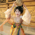 Original Han Tang Hanfu Dress | Embroidered Chest-Length Skirt | Spring Summer Cosplay Set