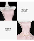 Olivegirl Strapless Evening Dress Female Heiress Socialite Birthday Party Princess Dress Graduation Ceremony Short Fluffy
