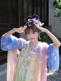 Purple Hanfu Dress | Tang Dynasty Goddess Embroidery | Ancient Fairy Cosplay Set