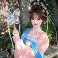 Ethereal Hanfu Dress | Tang Dynasty Embroidery | Flowing Spring Summer Cosplay Outfit
