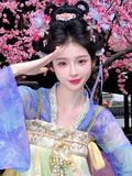 Purple Hanfu Dress | Tang Dynasty Goddess Embroidery | Ancient Fairy Cosplay Set