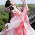 Flower Goddess Hanfu Dress | Butterfly Sleeve Heavy Embroidery | Tang Dynasty Cosplay Set