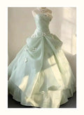 Olivegirl 2026 New High-end Strapless Women's Dress Mint Evening Dress Student Banquet Ceremony Host Performance Dress