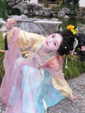 Fairy Goddess Hanfu Dress | High-End Floral Embroidery | Chinese Deity Cosplay Set