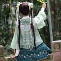 Panda Hanfu Dress | Lolita Horse Face Skirt | Cute Bamboo Embroidery Cosplay Party