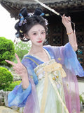 Purple Hanfu Dress | Tang Dynasty Goddess Embroidery | Ancient Fairy Cosplay Set