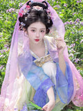 Purple Hanfu Dress | Tang Dynasty Goddess Embroidery | Ancient Fairy Cosplay Set