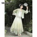 Song Dynasty Hanfu Set | Embroidered Flower Shirt & Irregular Short Skirt | Summer 2026