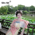 Ethereal Hanfu Dress | Tang Dynasty Embroidery | Flowing Spring Summer Cosplay Outfit