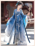 Tang Dynasty Hezi Hanfu Dress | Embroidered Chest-Length Pleated Skirt | Immortal Cosplay