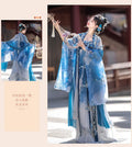 Tang Dynasty Hezi Hanfu Dress | Embroidered Chest-Length Pleated Skirt | Immortal Cosplay