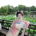 Ethereal Hanfu Dress | Tang Dynasty Embroidery | Flowing Spring Summer Cosplay Outfit