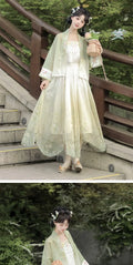 Song Dynasty Hanfu Set | Embroidered Flower Shirt & Irregular Short Skirt | Summer 2026