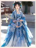 Tang Dynasty Hezi Hanfu Dress | Embroidered Chest-Length Pleated Skirt | Immortal Cosplay