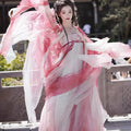 Flower Goddess Hanfu Dress | Butterfly Sleeve Heavy Embroidery | Tang Dynasty Cosplay Set