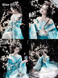 Olivegirl High-end Flower God Hanfu Dress Embroidered Waist Length Skirt Hanfu Women's Clothing Cosplay