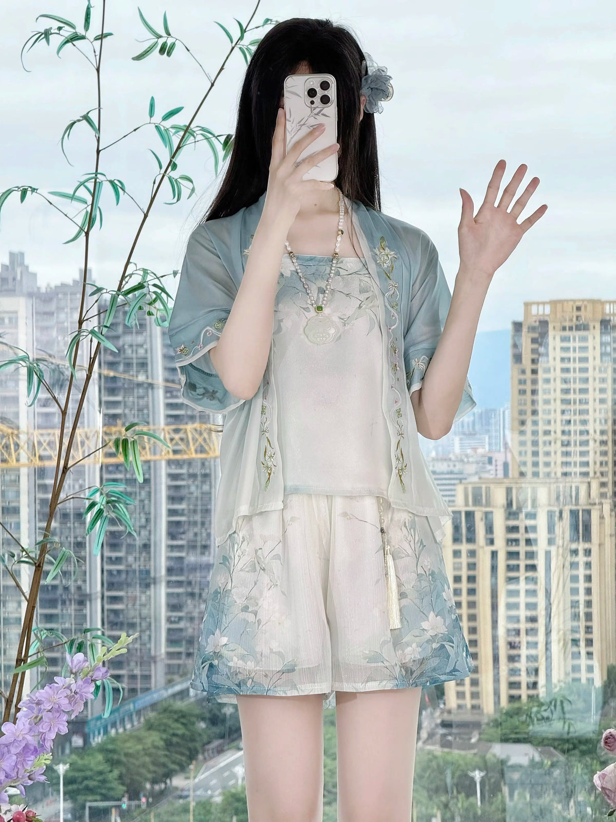 Song Dynasty Hanfu Set | Shirt Camisole & Shorts | Modern Chinese Summer Outfit 2026
